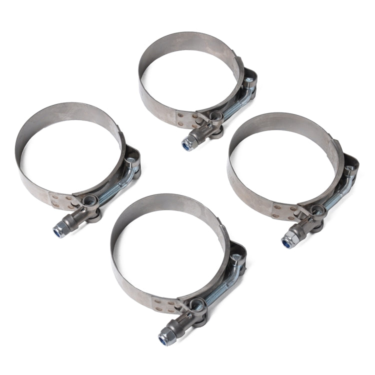 4 PCS Stainless Steel T-Bolt Hose Clamps Pipe Clip Fuel Line Clip, Size: 57-65mm, Size: 57-65mm - HoMEdemic™ 