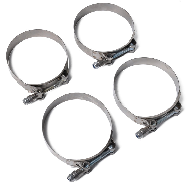 4 PCS Stainless Steel T-Bolt Hose Clamps Pipe Clip Fuel Line Clip, Size: 57-65mm, Size: 57-65mm - HoMEdemic™ 
