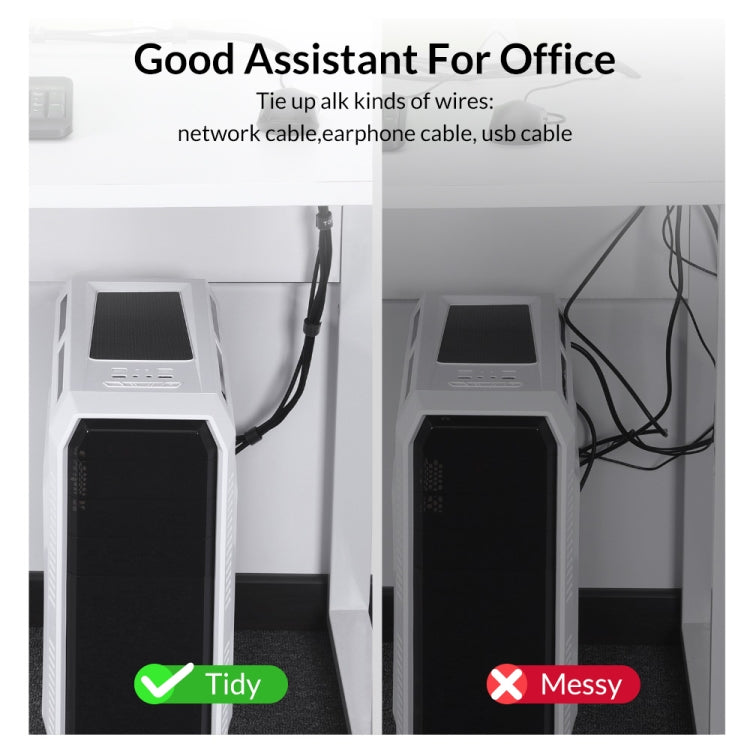 4 PCS TOPK Reusable & Dividable Nylon Tie-wraps Hook and Loop Fastener Cable Ties, Length:1m - HoMEdemic™ 