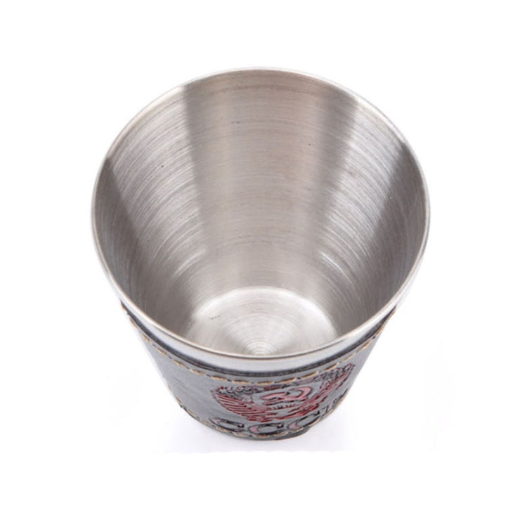 4 in 1 70ml Outdoor Camping Tableware Travel Cups Set Picnic Supplies Stainless Steel Wine Beer Cup Whiskey Mugs PU Leather - HoMEdemic™ 