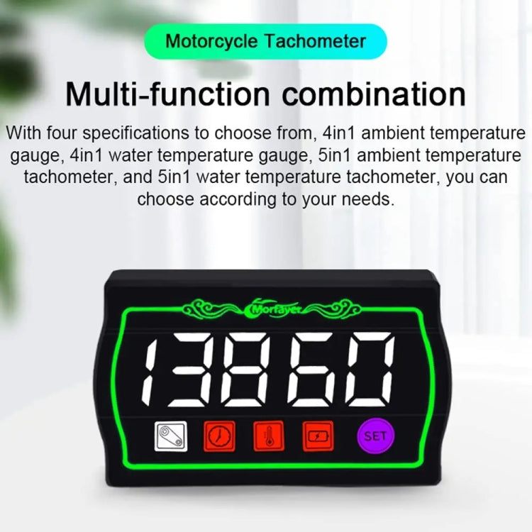 4 in 1 Ambient Temperature Gauge Morfayer Locomotive Intelligent Multi-function Tachometer - HoMEdemic™ 