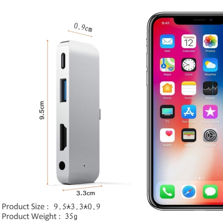 4 in 1 Type-C / USB-C to HDMI + AUX + USB + PD Type-C / USB-C HUB Adapter Multifunction HD Dock - HoMEdemic™ 