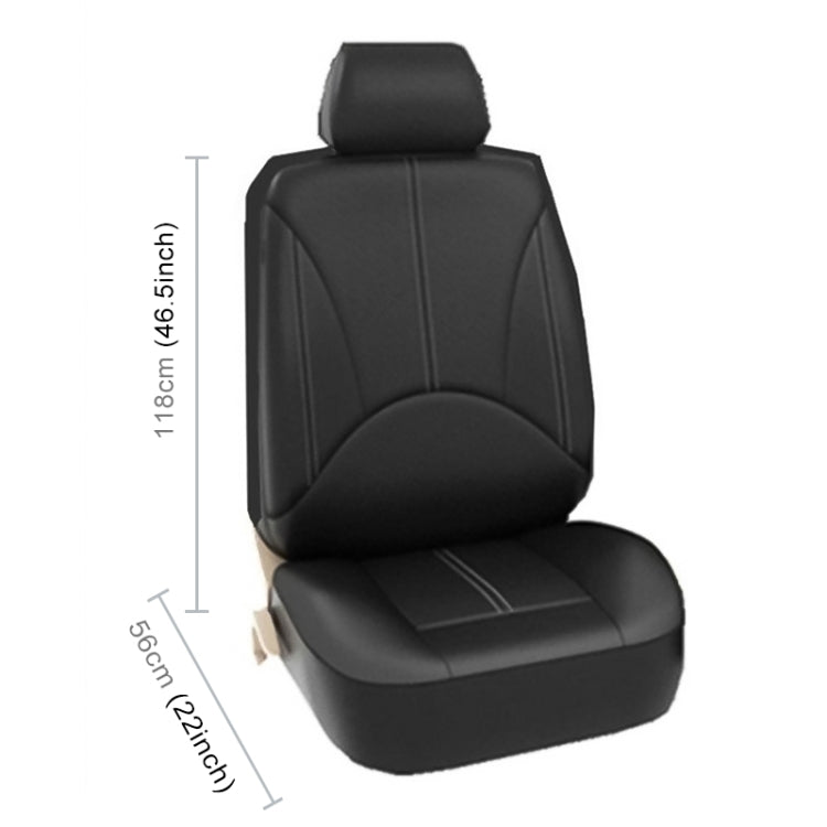 4 in 1 Universal PU Leather Four Seasons Anti-Slippery Front Seat Cover Cushion Mat Set for 2 Seat Car, For 2 Seat Car - HoMEdemic™ 