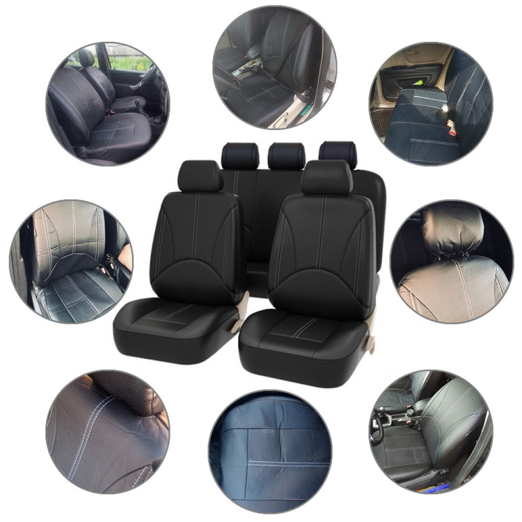 4 in 1 Universal PU Leather Four Seasons Anti-Slippery Front Seat Cover Cushion Mat Set for 2 Seat Car, For 2 Seat Car - HoMEdemic™ 
