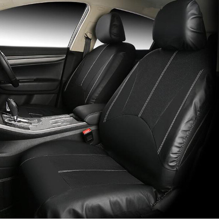 4 in 1 Universal PU Leather Four Seasons Anti-Slippery Front Seat Cover Cushion Mat Set for 2 Seat Car, For 2 Seat Car - HoMEdemic™ 