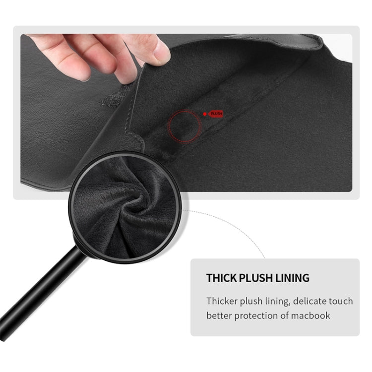 4 in 1 Universal Waterproof PU Leather Laptop Liner Bag with Handle & Stand & Pen Holder + 2 Winders + Mouse Bag + Charger Bag Set for 13  / 14 inch Laptops(Grey) - HoMEdemic™ 