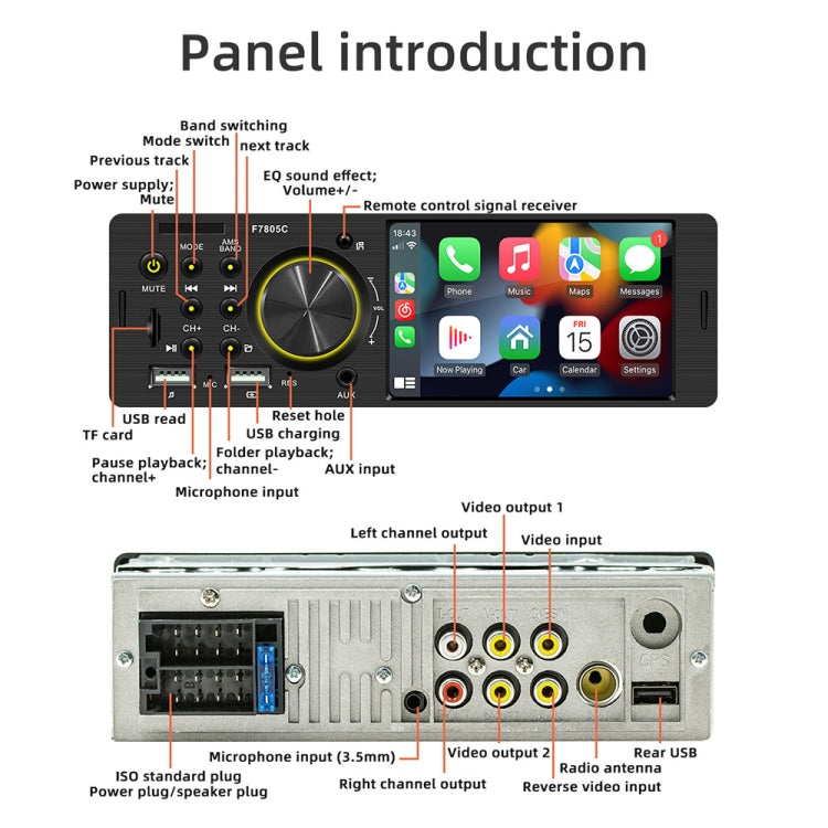 4 inch 800x480P Car Radio Receiver MP5 Player, Support FM & Bluetooth & SD Card with Remote Control - HoMEdemic™ 