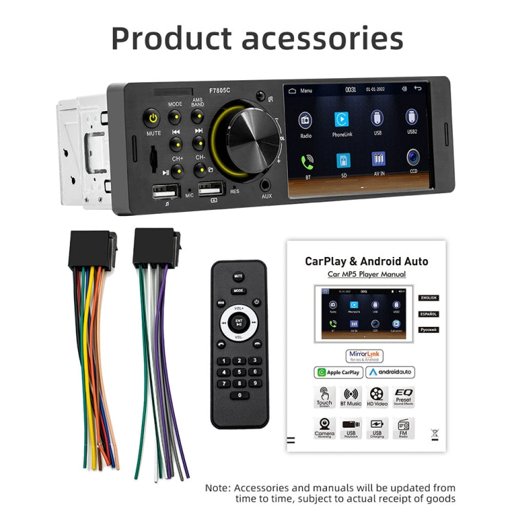 4 inch 800x480P Car Radio Receiver MP5 Player, Support FM & Bluetooth & SD Card with Remote Control - HoMEdemic™ 