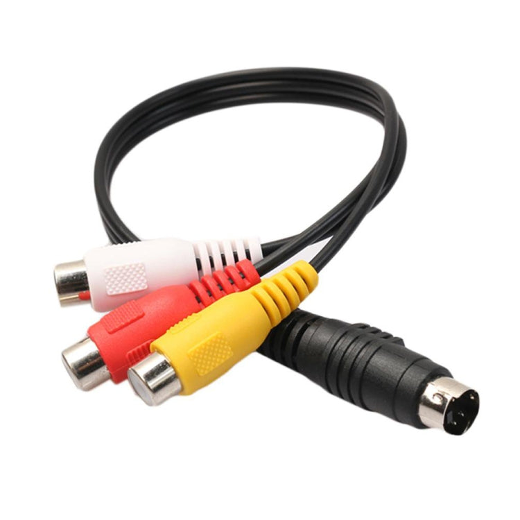 4-pin S-Video TV to RCA Converter AV female Cable Adapter, Length: 20cm, S-Video to AV 3RCA Female - HoMEdemic™ 