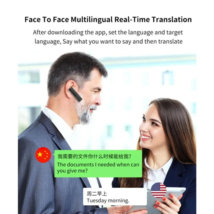 40 Languages Instant Real-Time Translation Smart Wireless BT5.0 Translation Earphone(White) - HoMEdemic™ 
