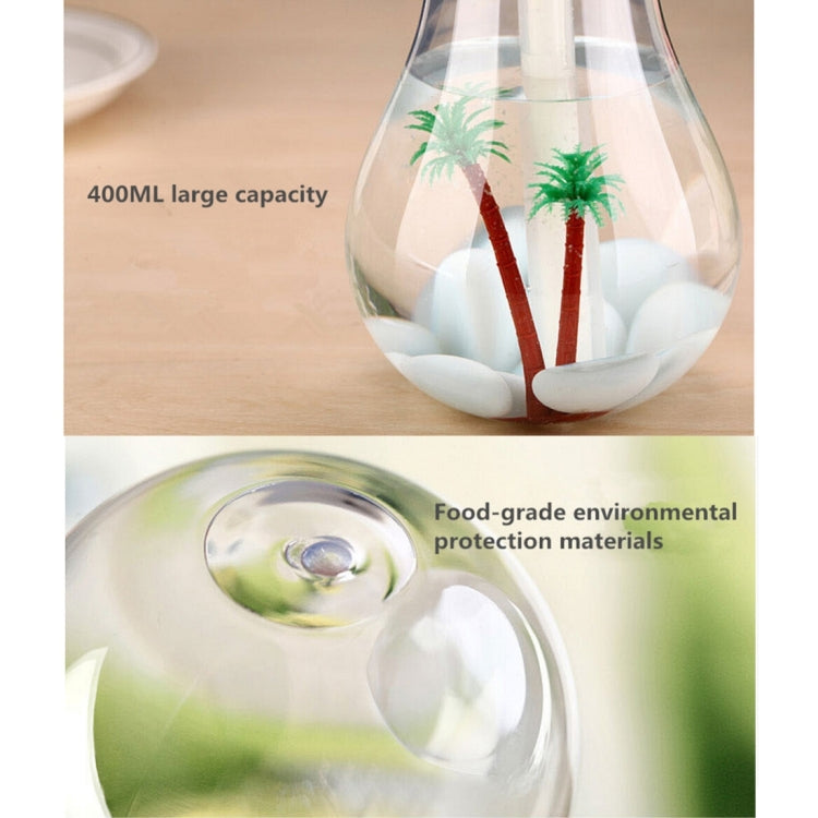 400ML Colorful Light Portable Bulb Shape Aromatherapy Air Purifier Humidifier for Home / Office / Car(Gold) - HoMEdemic™ 
