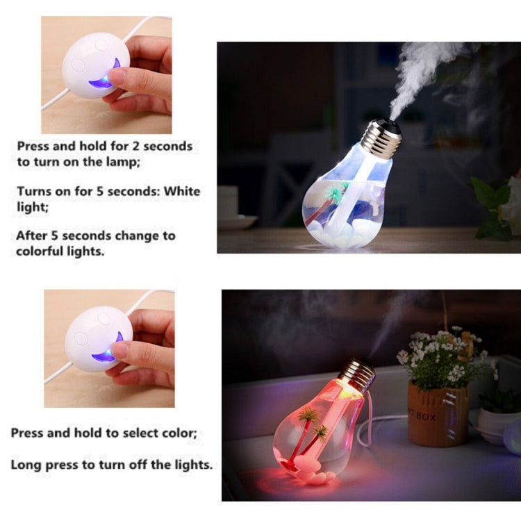 400ML Colorful Light Portable Bulb Shape Aromatherapy Air Purifier Humidifier for Home / Office / Car(Gold) - HoMEdemic™ 