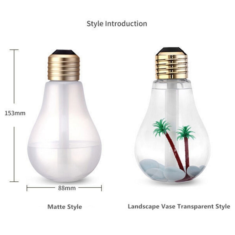 400ML Colorful Light Portable Bulb Shape Aromatherapy Air Purifier Humidifier for Home / Office / Car(Silver) - HoMEdemic™ 