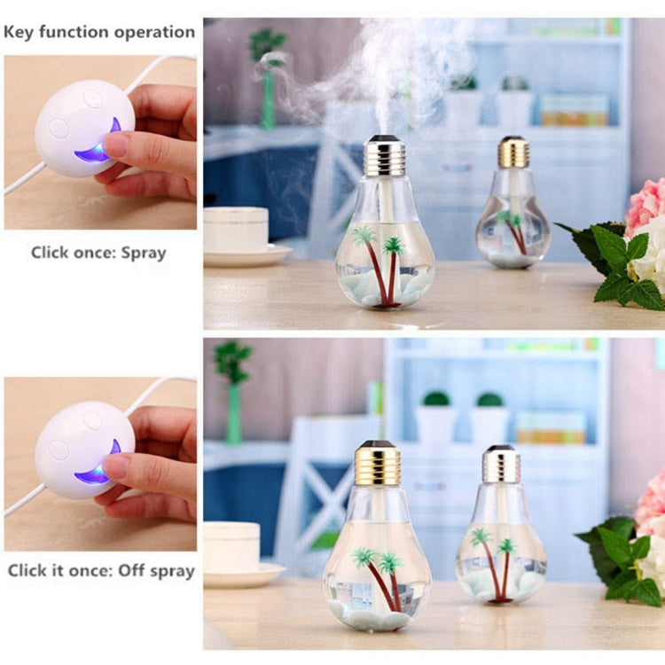 400ML Colorful Light Portable Bulb Shape Aromatherapy Air Purifier Humidifier for Home / Office / Car(Silver) - HoMEdemic™ 