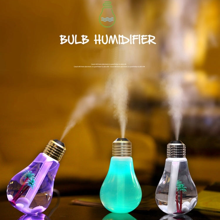 400ML Colorful Light Portable Bulb Shape Aromatherapy Air Purifier Humidifier for Home / Office / Car(Silver) - HoMEdemic™ 