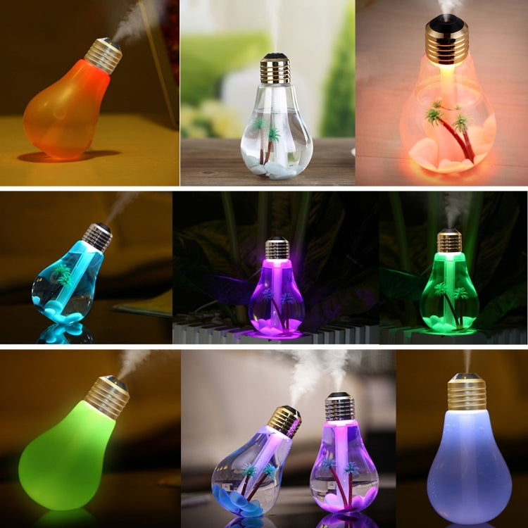 400ML Colorful Light Portable Bulb Shape Aromatherapy Air Purifier Humidifier for Home / Office / Car(Silver) - HoMEdemic™ 