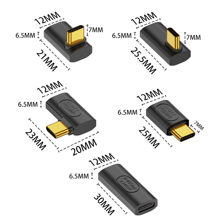 40Gbps 240W USB-C / Type-C Female to USB-C / Type-C Female Adapter(Black) - HoMEdemic™ 
