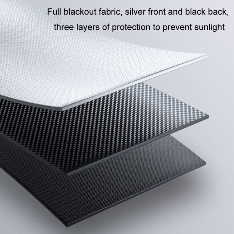 40x125cm Car Summer No-punch Retractable Titanium Silver Sunshade Curtain - HoMEdemic™ 