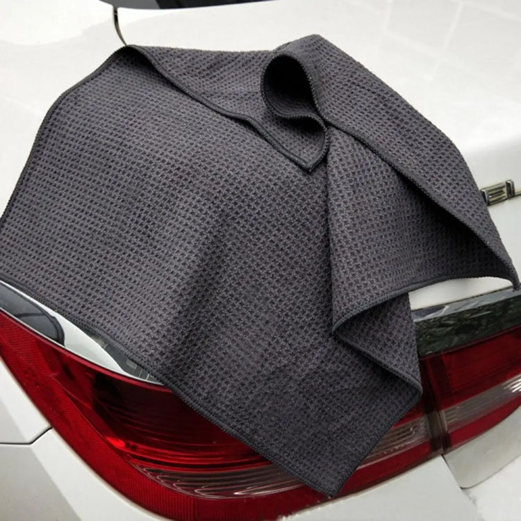 40x40cm Thickened Absorbent Honeycomb Mesh Car Wash Cleaning Towel(Dark Gray) - HoMEdemic™ 