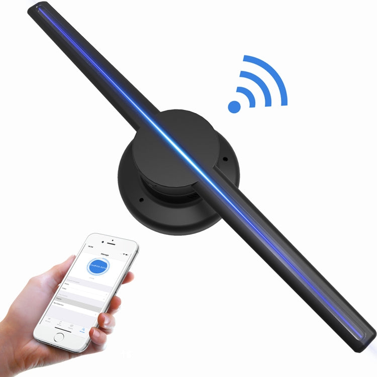 42cm Diameter 3D Holographic Display, WiFi App Control, 640 x 640 Pixels Resolution 320 LEDs Billboard, Support Micro SD Card, 42cm Wifi - HoMEdemic™ 
