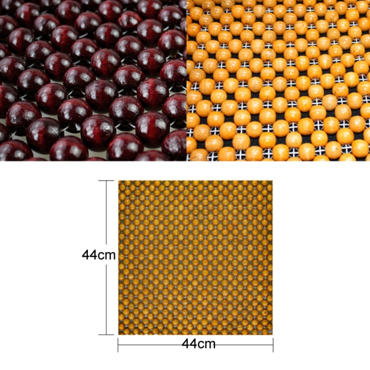44x44cm Summer Car Pure Wood Beads Square Seat Cushion(Red) - HoMEdemic™ 