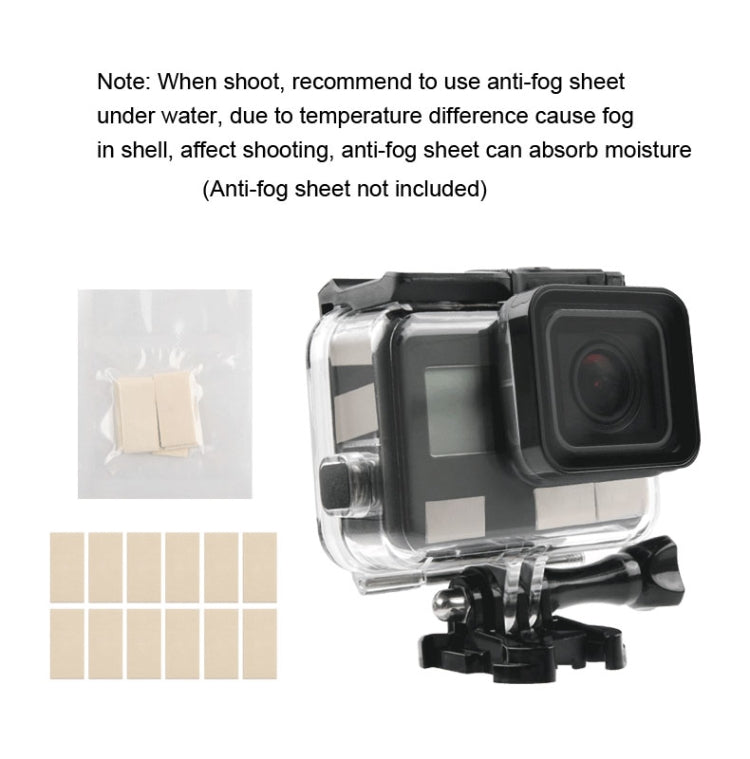 45m Waterproof Housing Protective Case + Touch Screen Back Cover for GoPro NEW HERO /HERO6 /5, with Buckle Basic Mount & Screw & (Purple, Red, Pink) Filters, No Need to Remove Lens (Transparent) - HoMEdemic™ 