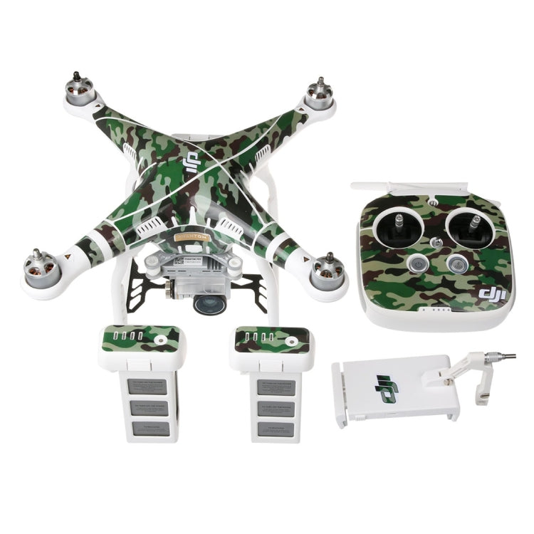 4D Imitation Carbon Fiber PVC Water Resistance Sticker Kit for DJI Phantom 3 Quadcopter & Remote Controller & Battery(Camouflage Pattern) - HoMEdemic™ 