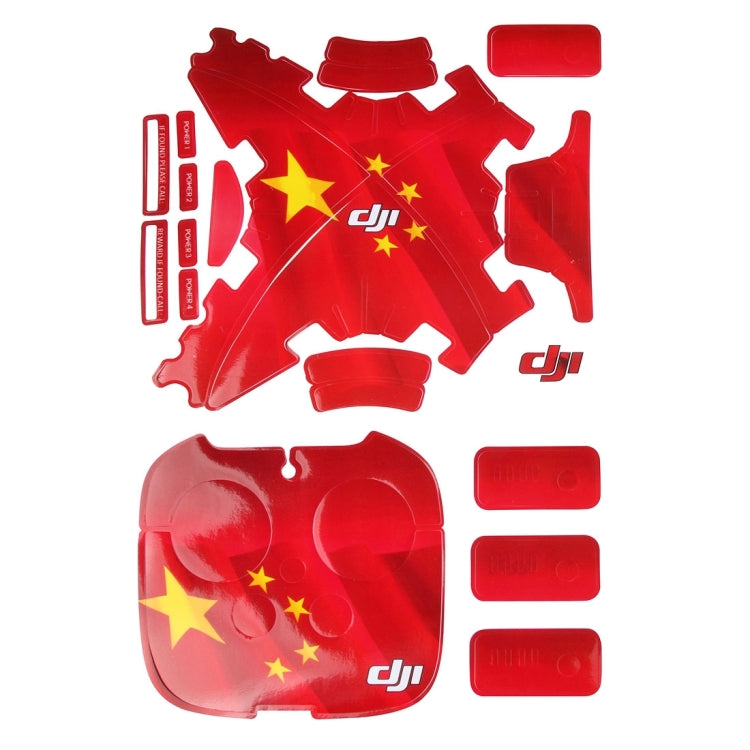 4D Imitation Carbon Fiber PVC Water Resistance Sticker Kit for DJI Phantom 3 Quadcopter & Remote Controller & Battery(Chinese Flag Pattern) - HoMEdemic™ 