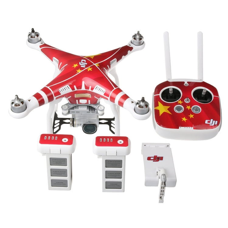 4D Imitation Carbon Fiber PVC Water Resistance Sticker Kit for DJI Phantom 3 Quadcopter & Remote Controller & Battery(Chinese Flag Pattern) - HoMEdemic™ 