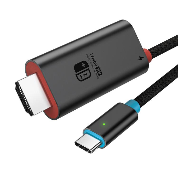 4K 60Hz USB-C / Type-C to HDMI HD Adapter Cable, Length: 1.8m(Black) - HoMEdemic™ 