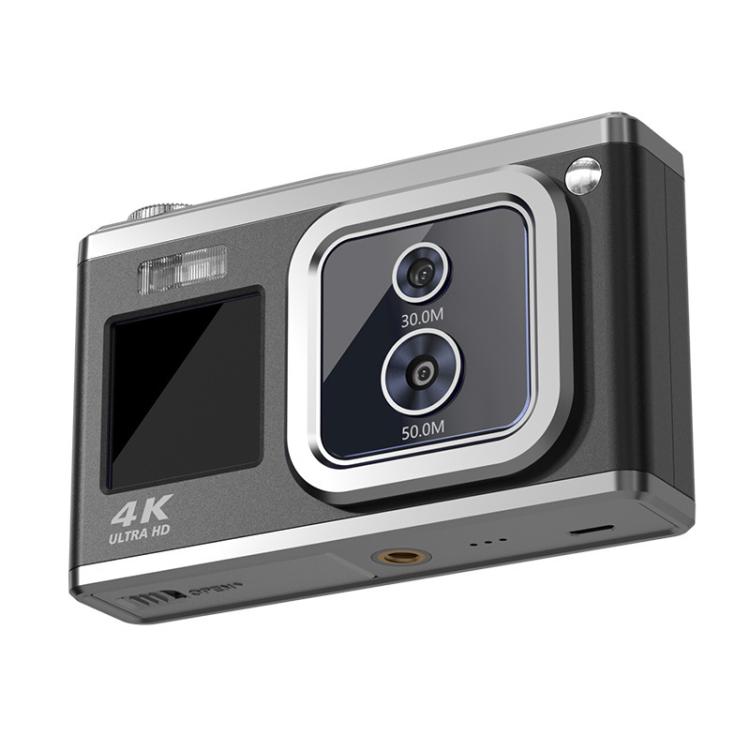 4K HD Optical Dual Lens Digital Camera 50MP Dual Screen Selfie Camera, No Memory(Black) - HoMEdemic™ 