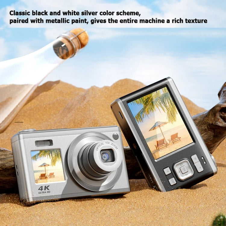 4K HD Optical Zoom Digital Camera 60MP Dual Screen Selfie Camera, No Memory(Black) - HoMEdemic™ 