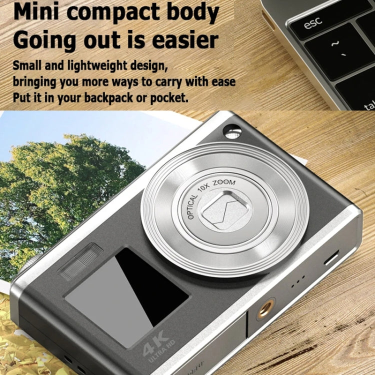 4K HD Optical Zoom Digital Camera 60MP Dual Screen Selfie Camera, No Memory(Black) - HoMEdemic™ 