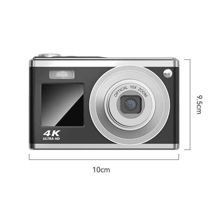 4K HD Optical Zoom Digital Camera 60MP Dual Screen Selfie Camera, No Memory(Black) - HoMEdemic™ 