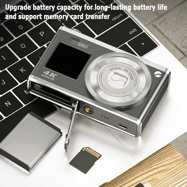 4K HD Optical Zoom Digital Camera 60MP Dual Screen Selfie Camera, No Memory(Silver) - HoMEdemic™ 