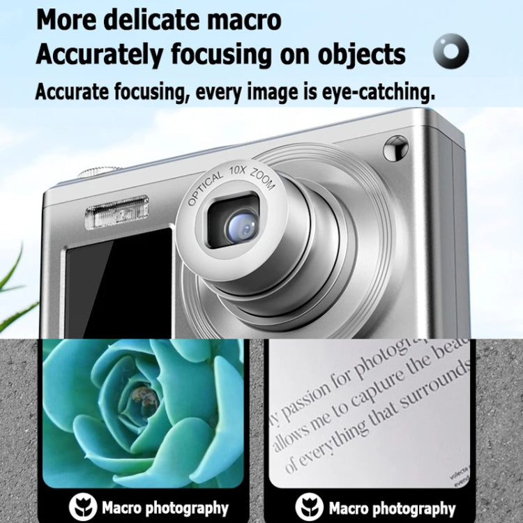 4K HD Optical Zoom Digital Camera 60MP Dual Screen Selfie Camera, No Memory(White) - HoMEdemic™ 