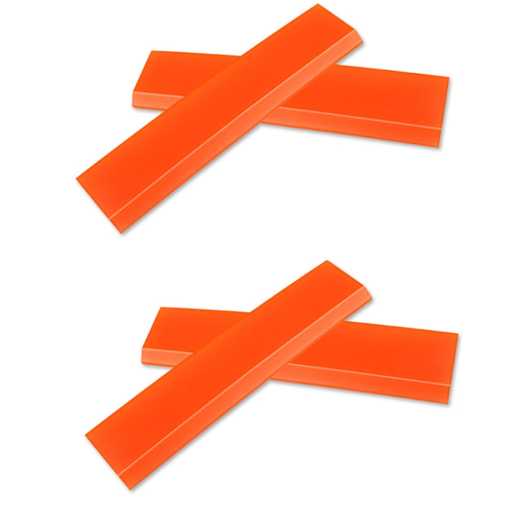 4pcs Car Cleaning Glass Water Film Soft Rubber Scraper, Color: Long Orange - HoMEdemic™ 