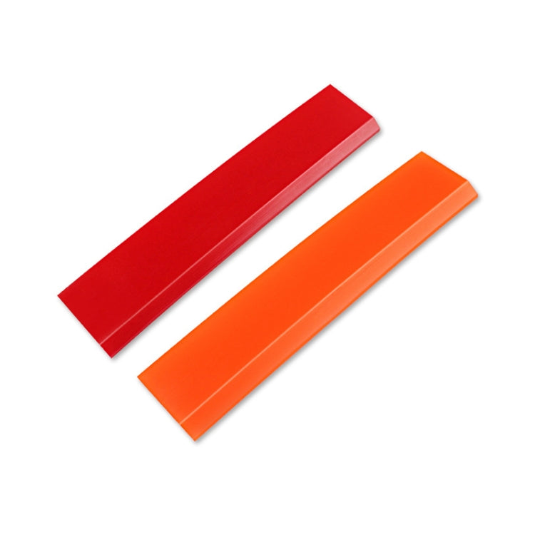 4pcs Car Cleaning Glass Water Film Soft Rubber Scraper, Color: Long Orange - HoMEdemic™ 