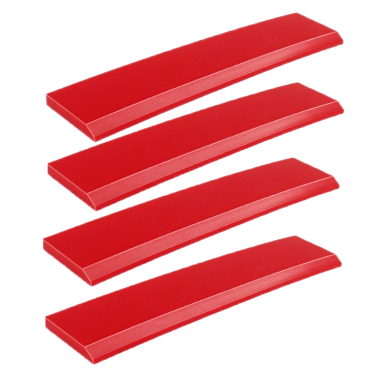 4pcs Car Cleaning Glass Water Film Soft Rubber Scraper, Color: Long Red - HoMEdemic™ 