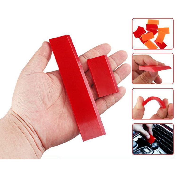 4pcs Car Cleaning Glass Water Film Soft Rubber Scraper, Color: Long Red - HoMEdemic™ 