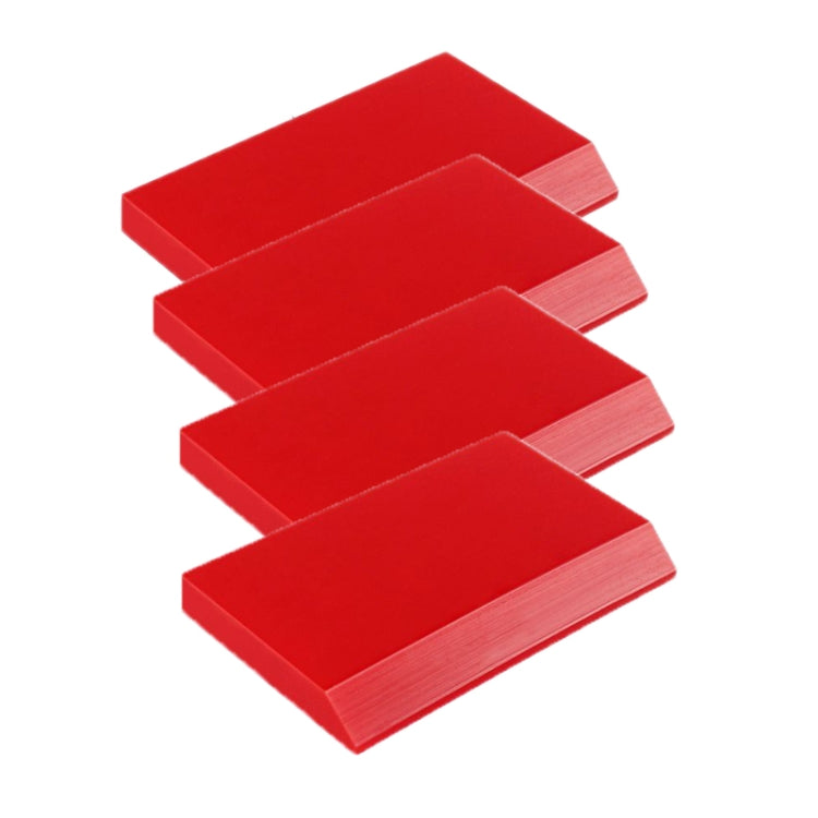 4pcs Car Cleaning Glass Water Film Soft Rubber Scraper, Color: Short Red - HoMEdemic™ 