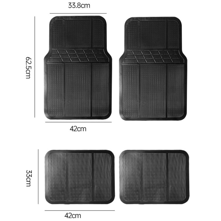 4pcs/Set Car PVC Anti-slip Waterproof Durable Floor Mats(Stripes) - HoMEdemic™ 