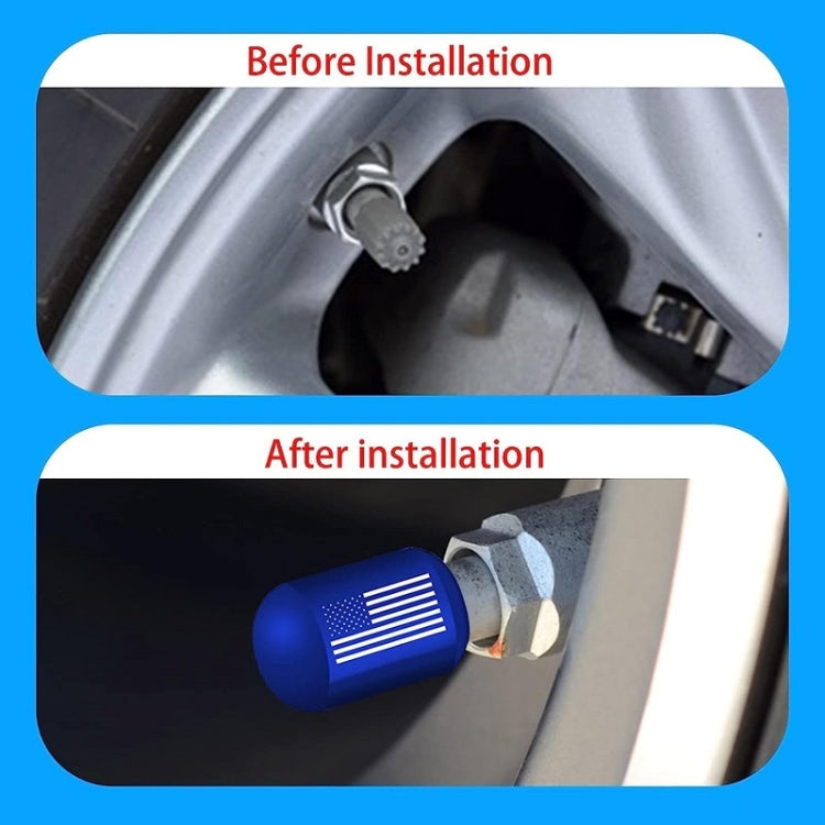 4pcs /Set Car Tire Capsule Aluminum Alloy Screw Dustproof Valves(Blue) - HoMEdemic™ 