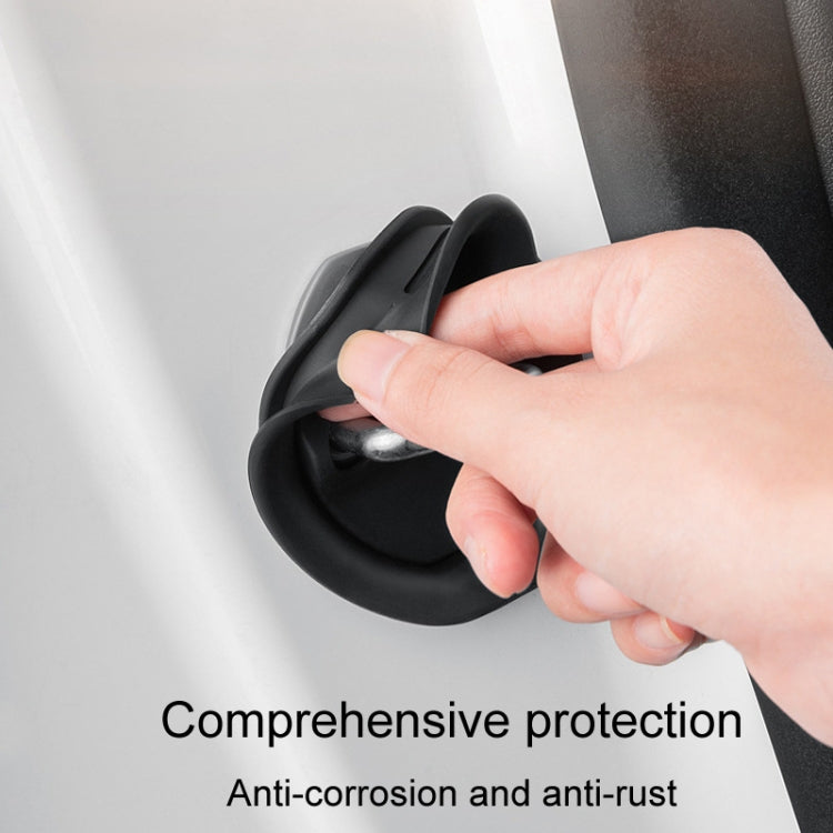 4pcs / Set For Tesla Model 3/Y Door Latch Cover Silent Shock Absorption Locking Clip(Black) - HoMEdemic™ 