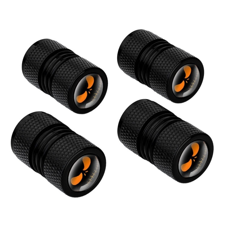 4pcs /Set Lantern Ghost Head Tire Modified Valve Cap(Black) - HoMEdemic™ 