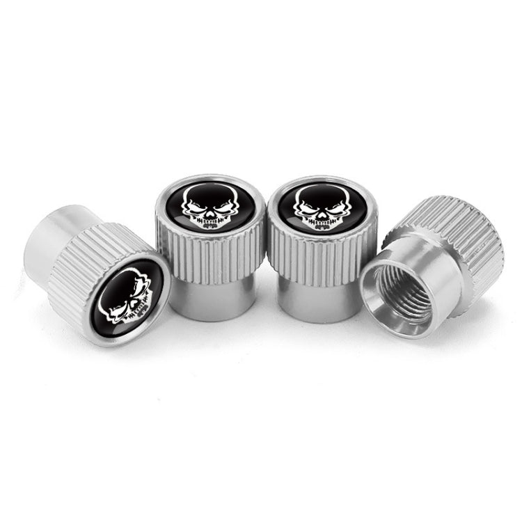 4pcs /Set Skeleton Car Tire Universal Aluminum Valve Cap(Silver) - HoMEdemic™ 