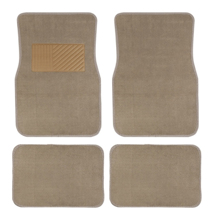 4pcs /Set Universal Car Foot Mats PVC Flocking Pads(Beige) - HoMEdemic™ 
