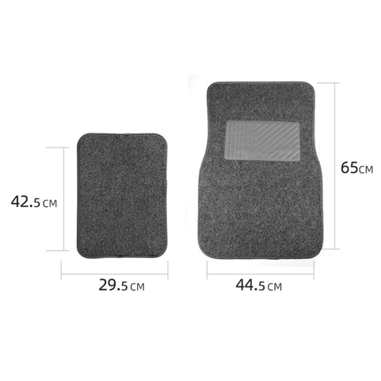 4pcs /Set Universal Car Foot Mats PVC Flocking Pads(Beige) - HoMEdemic™ 