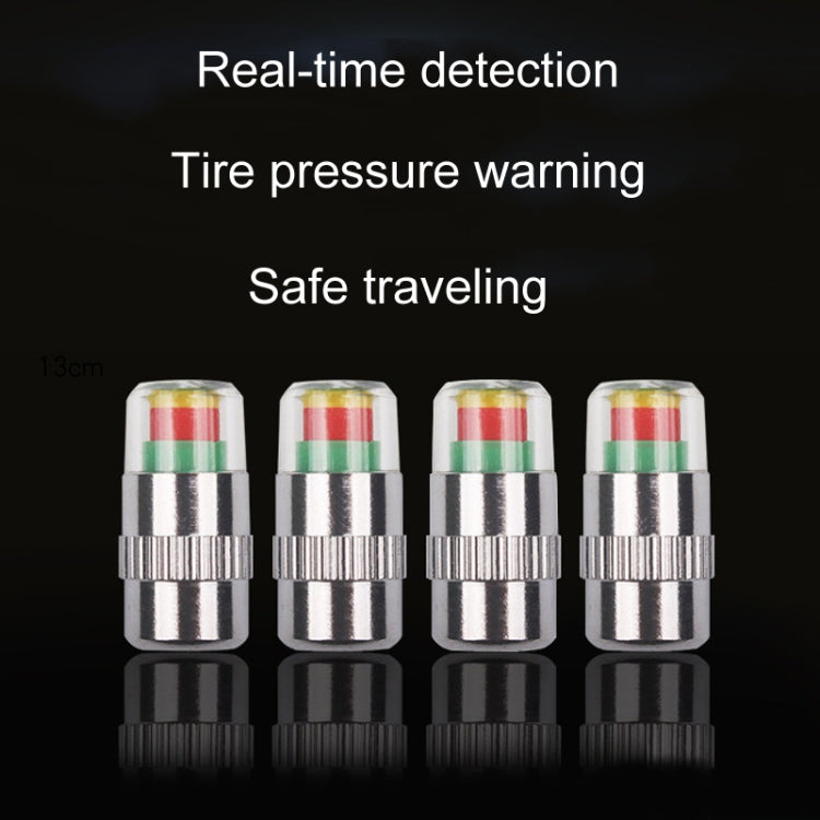 4pcs /Set Vehicle Tire Valve Caps High Precision Tire Pressure Monitoring Warning Cap, Model: Plastic Core - HoMEdemic™ 