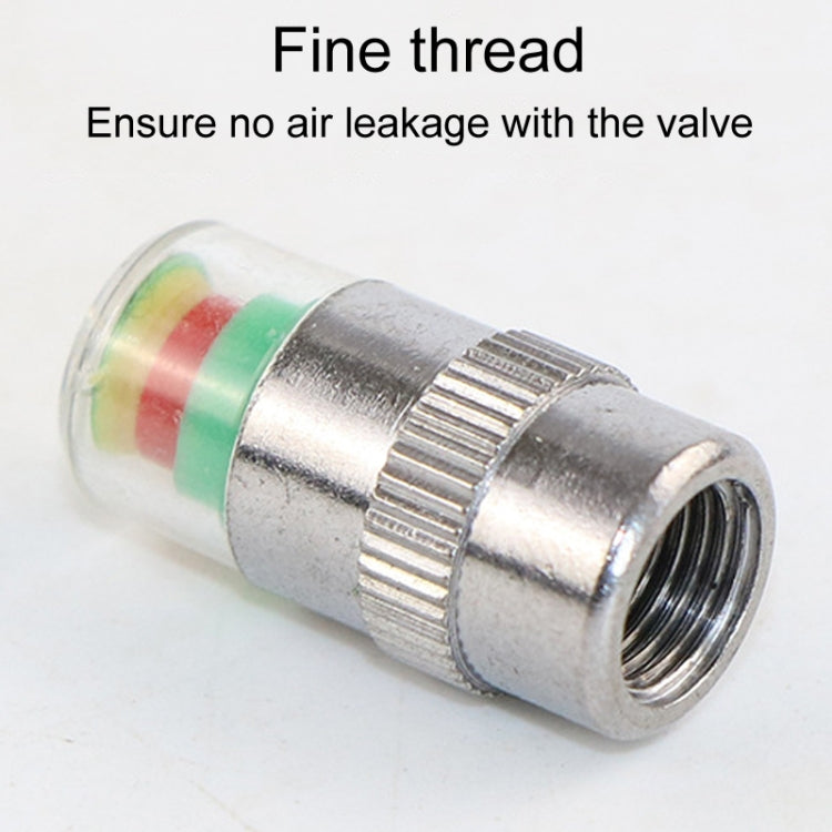 4pcs /Set Vehicle Tire Valve Caps High Precision Tire Pressure Monitoring Warning Cap, Model: Plastic Core - HoMEdemic™ 